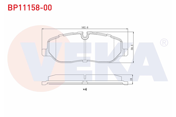 Fren Disk Balata Ön Land Rover Range Rover Sport (01.2005->)  VEKA BP11158-00