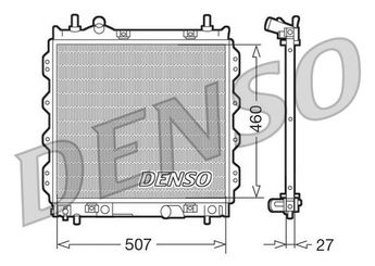 Su Radyatörü  DENSO DRM06005  DRM06005 5017404AD 05017404AD 5017404 5017404AA 5017404AB 5017404AC 5086547AA 5086547AB K05017404AD