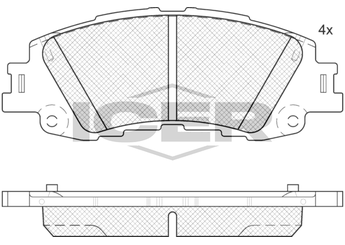 Fren Disk Balata Ön BRAXIS AB0776  4465K0020 04465-K0020