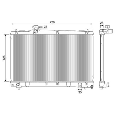 Su Radyatörü  Toyota Avensis Verso (M20)(2001->)  VALEO 701348