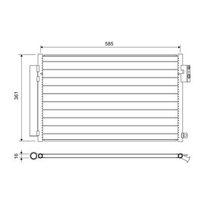 Klima Radyatörü  Fiat Egea (357) S.Wagon (2016->)  VALEO 822641