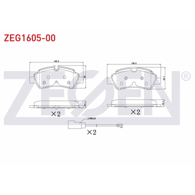 Fren Disk Balata Arka ZEGEN ZEG1605-00