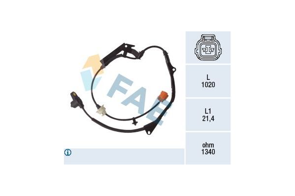 Abs Sensörü Ön Sol Honda Accord Coupe (CG2/4)(06.1998->)  HELLA 6PU 358 217-621