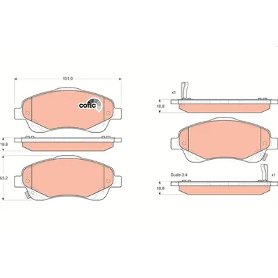 Fren Disk Balata Ön Toyota Corolla Verso (R1)(2004->)  TRW GDB3336