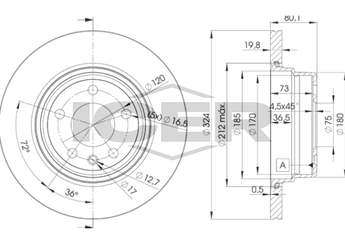 Fren Disk Ayna Arka Sağ ve Sol AYD 51419  34216756849 34 21 6 756 849