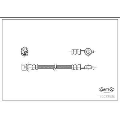 Fren Hortumu Ön Sağ veya Sol Toyota Previa (TCR10/11)(1990->)  CAVO C901 238A