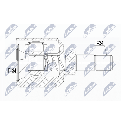 Aks Kafası Ön Dış Sağ veya Sol Citroen C4 Cactus (2014) / C4 Cactus Makyajlı (2018)  FORMPART 13398050/S