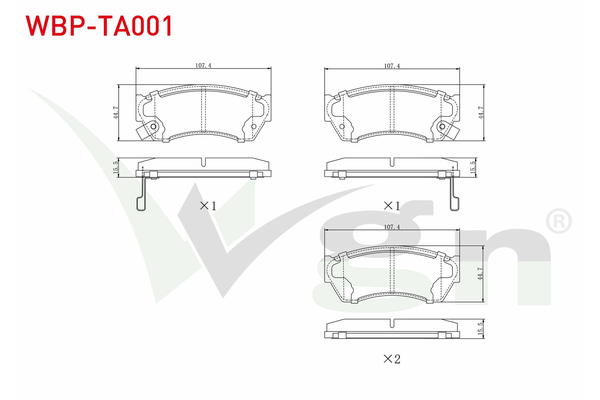 Fren Disk Balata Ön WGN WBP-TA001