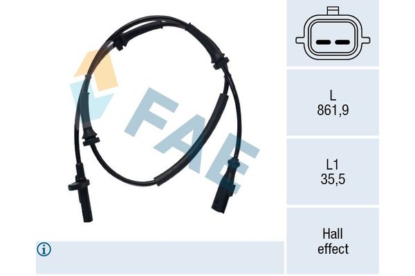 Abs Sensörü Arka Sağ veya Sol Nissan NV300 Kombi (09.2016->)  HELLA 6PU 358 216-271