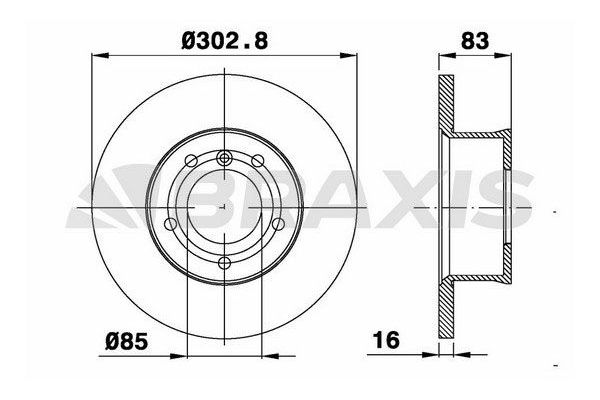 Fren Disk Ayna Ön Sağ ve Sol Mercedes G -Serisi Station (BM 463)(01.1990->)  BRAXIS AD1039