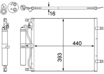 Klima Radyatörü  MAHLE AC 443 000S  921009U20B 92100AY601