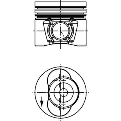 Piston (81.01MM-STD)  KOLBENSCHMIDT 40734600