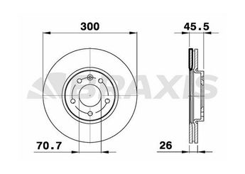 Fren Disk Ayna Ön Sağ ve Sol BRAXIS AE0169  13502051 569076