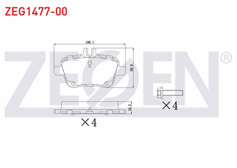 Fren Disk Balata Arka ZEGEN ZEG1477-00   64202320 A0064202320 0064202320 006 420 2320 64208020 74209420 0074209420 74203420 0074203420 74209520 0074209520 74209620 0074209620 A0004200705 A0004200605