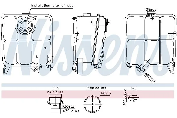 Radyatör Yedek Su Deposu  Ford Tourneo Connect (CHC)(2013->)  NISSENS 996346
