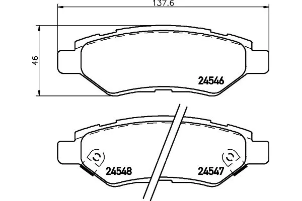 Fren Disk Balata Ön veya Arka Cadillac SRX (2010->)  BREMBO P 09 014