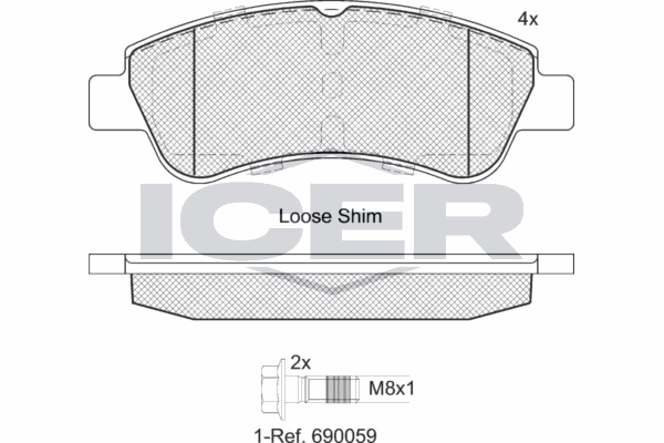 Fren Disk Balata Ön Citroen Xsara Picasso (10.1999->)  VALEO 672464