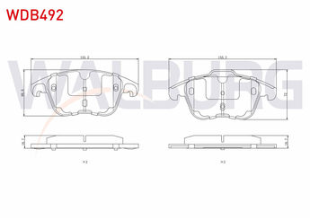Fren Disk Balata Ön WALBURG WDB492  