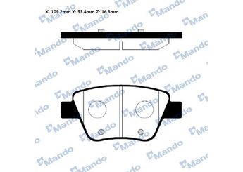 Fren Disk Balata Arka MANDO RMPU02  RMPU02 2K5698451 5K0698451 5K0698451A 5K0698451C