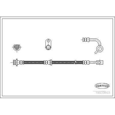 Fren Hortumu Arka Sağ veya Sol Honda CR-V (RD8)(01.2002->)  CORTECO 19033603