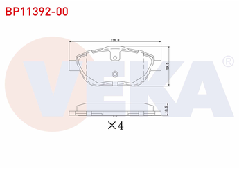 Fren Disk Balata Ön VEKA BP11392-00  