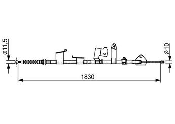 El Fren Teli Arka Sağ veya Sol BOSCH 1 987 482 652  1987482652 4643002130 46430 02130