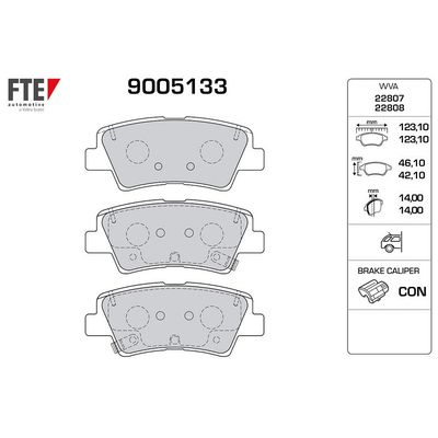 Fren Disk Balata Arka FTE 9005133