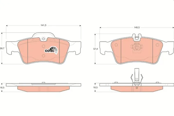 Fren Disk Balata Arka Mercedes CL Coupe (BM 215)(08.1999->)  MERCEDES ORJINAL A007420102041