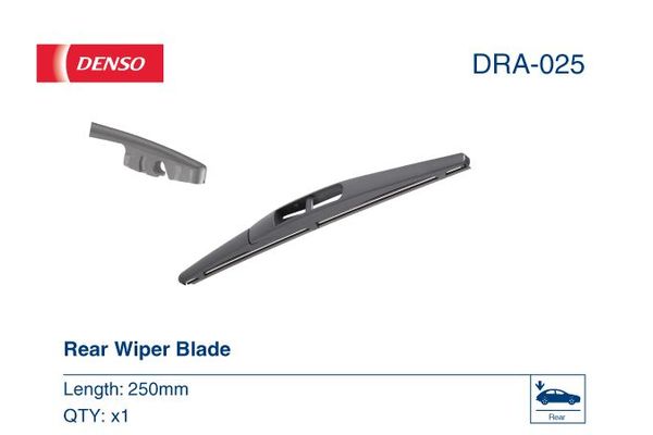 Silecek Süpürgesi Arka  250 mm - 10 inç Nissan Leaf (ZE0)(01.2012->)  DENSO DRA-025