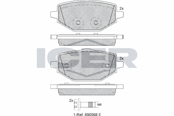 Fren Disk Balata Arka Mitsubishi ASX (VSX/VSE)(2023->)  AP 05P2368