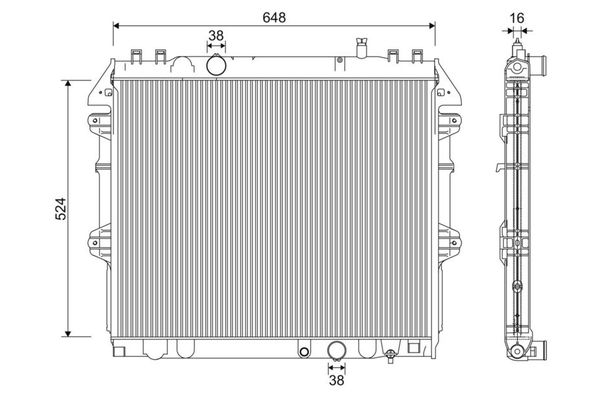 Su Radyatörü  Toyota Hilux (KUN)(2005->)  VALEO 701345