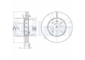 Fren Disk Ayna Ön Sağ ve Sol DELPHI BG3694  6N0615301E 6N0 615 301E