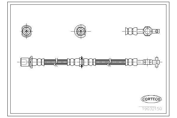 Fren Hortumu Ön Sağ veya Sol Toyota Celica Liftback (T16)(1986->)  OSSCA 00637