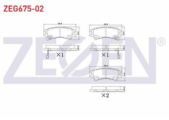 Fren Disk Balata Ön ZEGEN ZEG675-02   5810102A00 5810105A10 58101-02A00