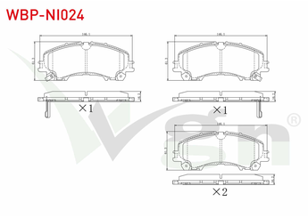 Fren Disk Balata Ön WGN WBP-NI024  