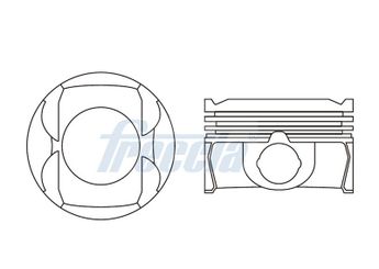 Piston  GOETZE 87-71981-050  120A12678R 120A18062R