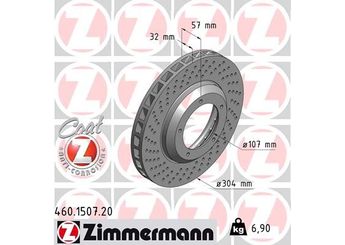 Fren Disk Ayna Ön Sağ ve Sol ZIMMERMANN 460.1507.20  93035104701 93035104702 93035104703 930 351 047 01 930 351 047 02 930 351 047 03