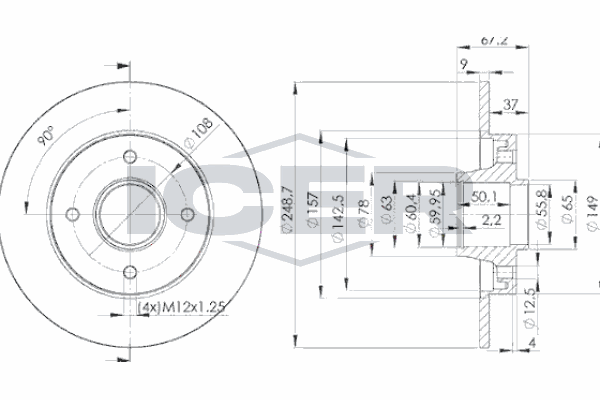 Fren Disk Ayna Arka Sağ ve Sol WALBURG WBD1207