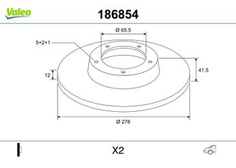 Fren Disk Ayna Arka Sağ ve Sol VALEO 186854  9156785 93171848 46836489 51799236 569115 95526639