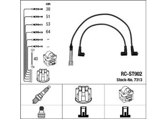Buji Kablosu  NGK 7313  30905430E 030 905 430 E 30905430F 030 905 430 F 30905430G 030 905 430 G 30905430H 030 905 430 H