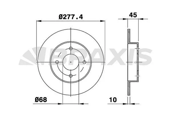Fren Disk Ayna Arka Sağ ve Sol Nissan Primera Traveller [SW] (WP11)(04.1998->)  BRAXIS AE0420