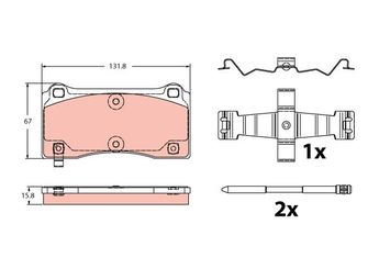 Fren Disk Balata Arka TRW GDB2448  2284990 34212284990 34218091600 2 284 990 34 21 2 284 990 34 21 8 091 600 8091600 8 091 600