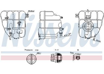 Radyatör Yedek Su Deposu  NISSENS 996255  7P0121407B 95810615100 95810615102 7P0121407