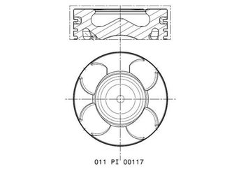 Piston (69.60MM-0.40)  MAHLE 011 PI 00117 002  55229819 55212102 55267601 625037