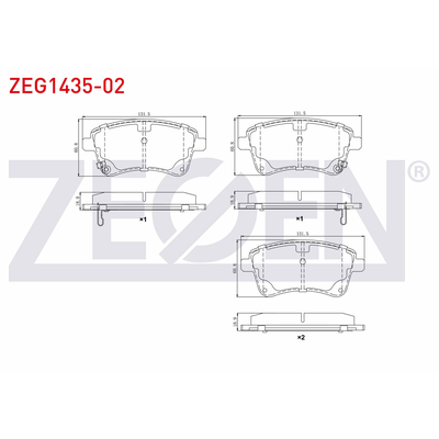 Fren Disk Balata Ön Kia Venga (YN)(2010->)  ZEGEN ZEG1435-02