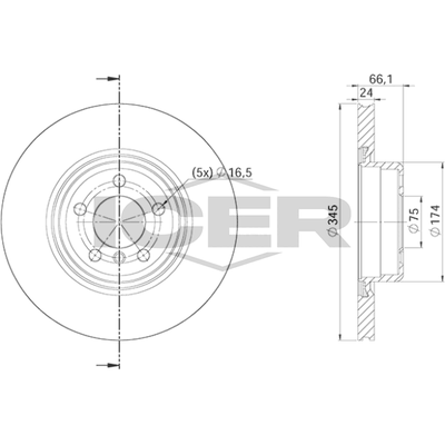 Fren Disk Ayna Arka Sağ ve Sol BMW 3 Serisi Touring (F31)(2012->)  WALBURG WBD1634CD