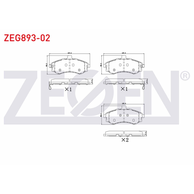 Fren Disk Balata Ön Hyundai Elantra (XD)(2000->)  ZEGEN ZEG893-02