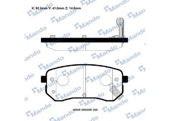 Fren Disk Balata Arka MANDO RMPK30NS  583020XA00 5830207A00 5830207A10