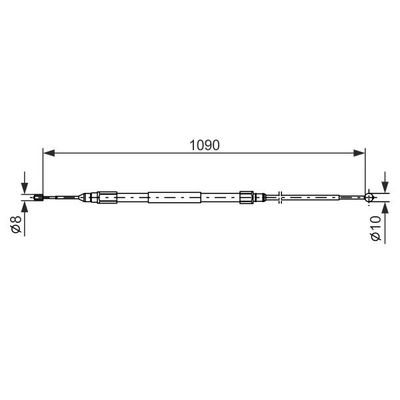 El Fren Teli Arka Sağ veya Sol BMW Z4 M Serisi Coupe (E86)(2006->)  BOSCH 1 987 477 949