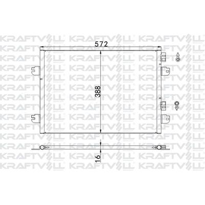 Klima Radyatörü  Dacia Logan MVC (12.2006->)  KRAFTVOLL 08060107